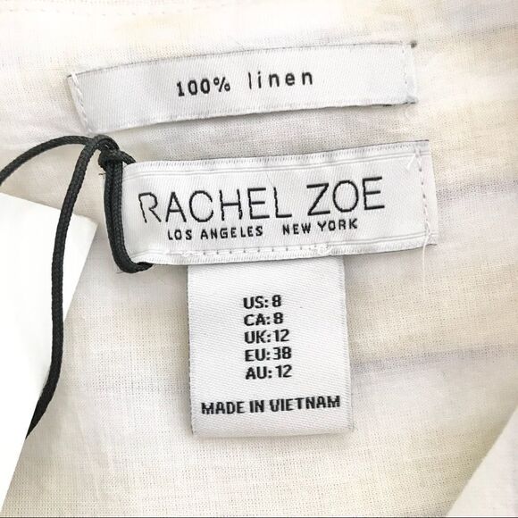 Rachel Zoe 100% Linen Yellow Stripe Dress- New with Tags - Picture 9 of 11